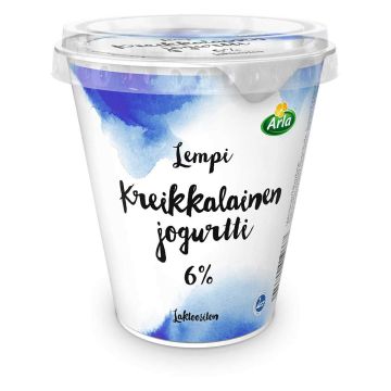 ARLA LEMPI KREIKKALAINEN JOGURTTI 6% LAKTON 300 G