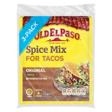 OLD EL PASO TACO SPICE MIX 3-PACK 75 G