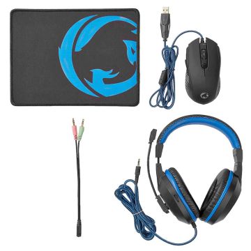 NEDIS GAMING COMBO KIT 3-IN-1 PELIKUULOKKEET, HIIRI, HIIRIMATTO