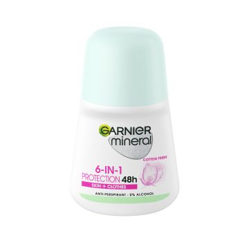 GARNIER MINERAL DEODORANT WOMAN INVISIBLE BLACK, WHITE&COLORS R 50