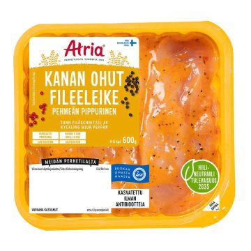 ATRIA KANAN OHUT FILEELEIKE PEHMEÄN PIPPURINEN 600 G