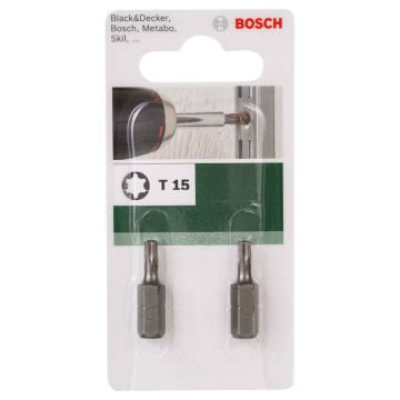 BOSCH RUUVAUSKÄRKI TORX 15 2KPL EXTRA HARD 25MM