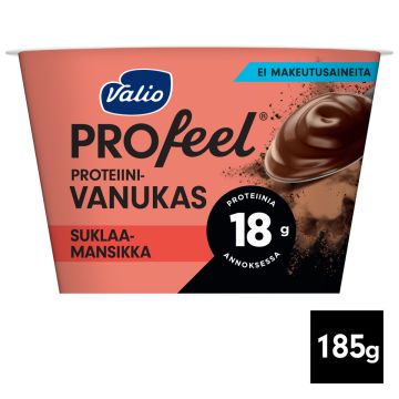 VALIO PROFEEL PROTEIINIVANUKAS SUKLAA-MANSIKKA LAKTON 185 G