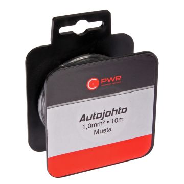 C-PWR AUTOJOHTO 1,0MM2 MUSTA 10M
