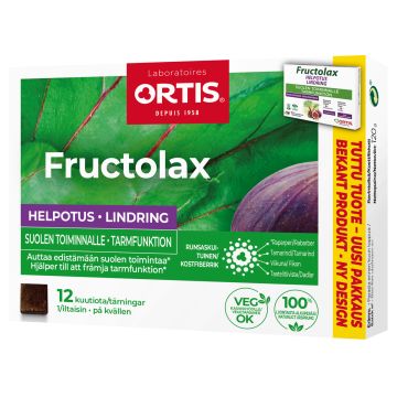 FRUCTOLAX HELPOTUS 12 KUUTIOTA 120 G