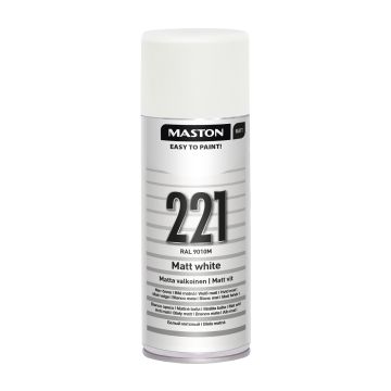 MASTON SPRAYMAALI 100 MATTA VALKOINEN 221 RAL9010M 400 ML