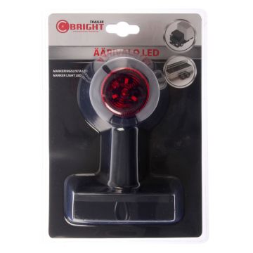 C-BRIGHT LED ÄÄRIVALO 12-24V PUN/VAL. KUMIVARSI