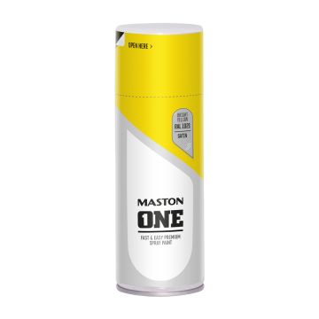 MASTON SPRAYMAALI ONE SATIINI RYPSINKELTAINEN RAL1021 400 ML