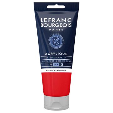 L&B FINE ACRYLIC 80ML 393 VERMILLION RED