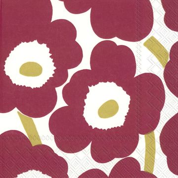 MARIMEKKO UNIKKO T.PUNAINEN KULTA 33CM LAUTASLIINA