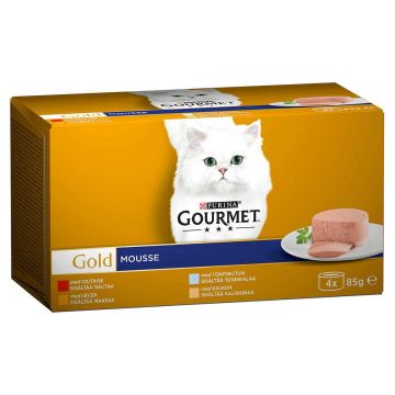 PURINA GOURMET GOLD MINITÖLKIT MOUSSELAJ 4*85G 340 G