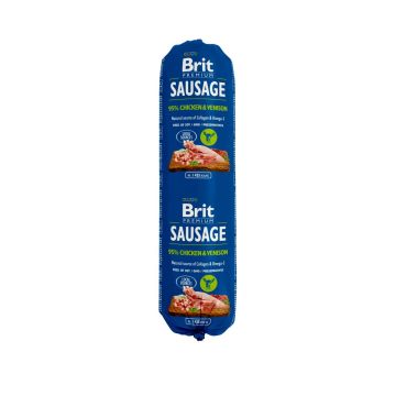 BRIT PREMIUM SAUSAGE CHICKEN & VENISON 800 G