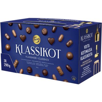 FAZER KLASSIKOT 290G SUKLAAKONVEHTI 3-PACK 870 G
