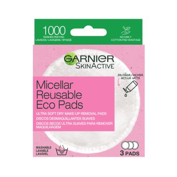 GARNIER SKINACTIVE MICELLAR REUSABLE ECO PADS UUDELLEENKÄYTETTÄ