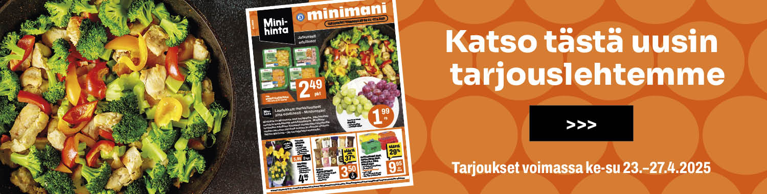 Lue Minimanin uusi tarjouslehti