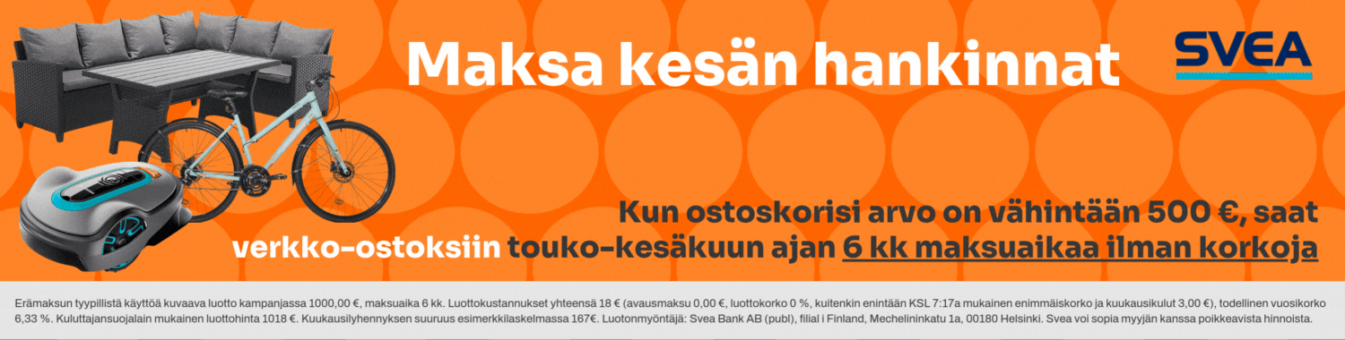 Kesän hankinnat vaivattomasti osissa! Kesän hankinnat vaivattomasti osissa!