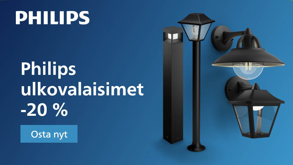 Philips-ulkovalaisimet -20%