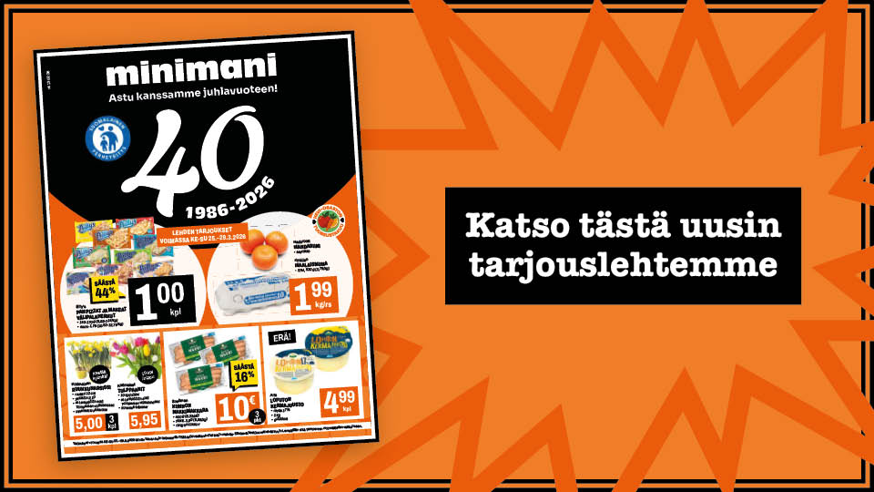 Lue Minimanin uusin tarjouslehti