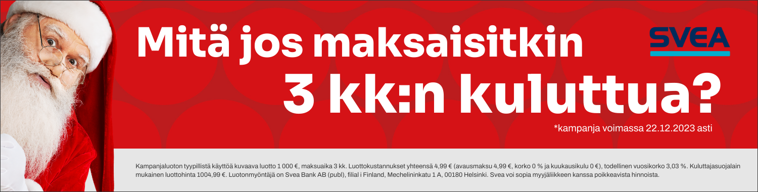 Svea - osta nyt, maksa 3 kk:n kuluttua