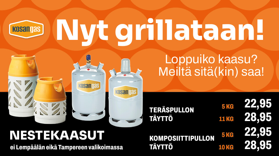Nestekaasut Minimanin myymälöistä!