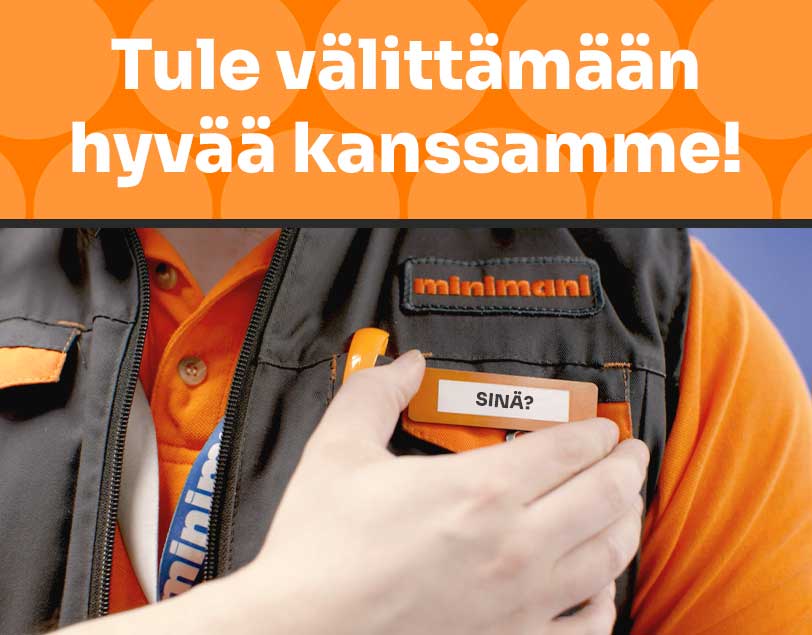 Tule välittämään hyvää kanssamme - täytä avoin työhakemus